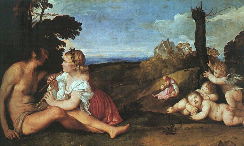  Titian The Three Ages of Man Spain oil painting art